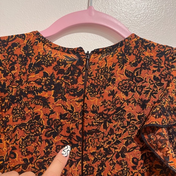 Christy Dawn The Mabel Woven Maxi Dress in Brown Fall Print Size Medium - Picture 7 of 10